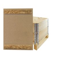 Drewniana pokrywa wiórowa do nadstawek paletowych 800x600x9mm - 2 listwy mocujące