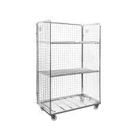 Rollkontener 3 ścienny z 2 półkami 1150x655x1790mm koła fi108mm PP