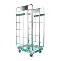 Dwuścienny kontener rolkowy 800x700x1700mm - gumowe koła