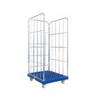 Wózek siatkowy 3 ścienny Rollkontener 810x720x1620mm koła fi 108mm PP