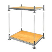 Mobilna podstawa regału paletowego z płytą ze sklejki 1545x1180x310mm - pojedyncza
