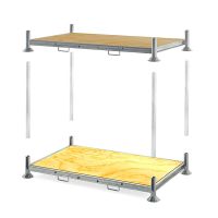 Mobilna podstawa regału paletowego z płytą ze sklejki 1850x1035x310mm – podwójna