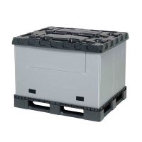 Skrzyniopaleta składana - 3 płozy 1227x1027x965mm - uchylna klapa