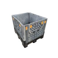 Skrzyniopaleta plastikowa Magnum Optimum, używana, składana, 1200x1000x975mm