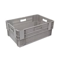 Pojemnik plastikowy  gniazdowy, sztaplowany 600x400x320mm - perforowany