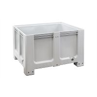 Paletopojemnik plastikowy 1200x1000x760mm - 4 stopy, zamknięte ściany boczne i dno