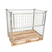 Metalowa nadstawka paletowa 1200x800x1200mm ocynk, uchylna klapa