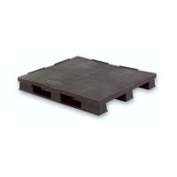 Ciężka plastikowa paleta 1200x1000x150mm, pełny blat - podniesiona krawędź