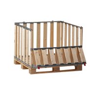 Ażurowa nadstawka paletowa MPBOX z uchylną klapą - 1200x1000x800mm