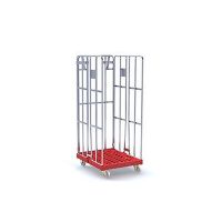 Kontener siatkowy 3 ścienny klamrowy 810x680x1680mm  koła fi 108mm PP