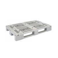 Paleta plastikowa ażurowa 1200x800x150mm metalowe wzmocnienie konstrukcji