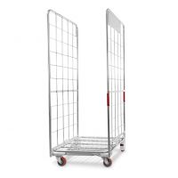 Wózek siatkowy 2 ścienny gniazdowy 800x700x1770mm z paskami