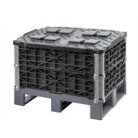 Plastikowa nadstawka paletowa 800x600x200mm - 4 zawiasy