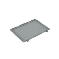 Plastikowa pokrywa do pojemników Euronorm 400x300x19mm - dwa zawiasy