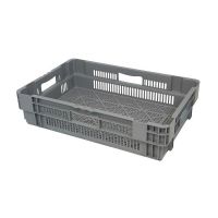 Pojemnik plastikowy gniazdowy, sztaplowany 600x400x144mm  perforowany 26 litrów