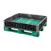 Plastikowa nadstawka paletowa 1200x1000x200mm - 4 zawiasy