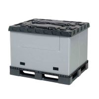 Skrzyniopaleta składana - 3 płozy 1227x1027x965mm - uchylna klapa