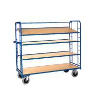 Regał warsztatowy na kołach 1505x550x1790mm 4 uchylne półki