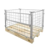 Metalowa nadstawka paletowa 1200x800x800mm ocynk, uchylna klapa